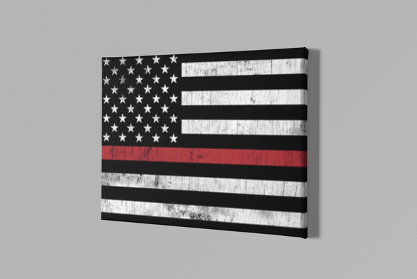 American Firefighter Flag Canvas