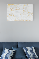 White and Gold Canvas