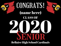 Bellaire High School Yard Sign-Set of 10- Name Customized Syle 3