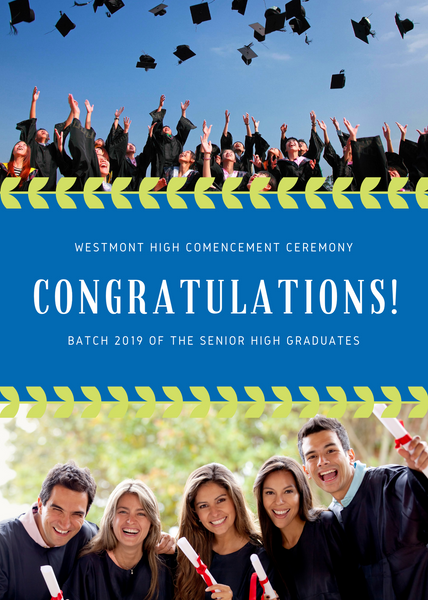 Graduation Announcement- Blue With Photo-6- Custom
