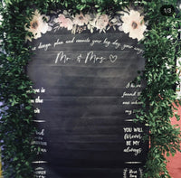 Wedding Backdrop- Black ChalkBoard