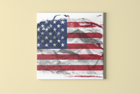 American Flag Square Canvas