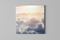 Sun Above the CLouds Square Canvas