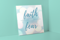 Faith Over Fear Square Canvas