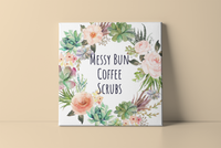 Messy Buun Coffee Scrubs Square Canvas
