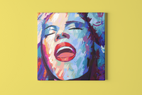 Red Lips Square Canvas