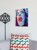 Red Lips Square Canvas