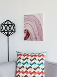Red Marble Square Canvas