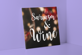Sarcasm and Wine Square Canvas